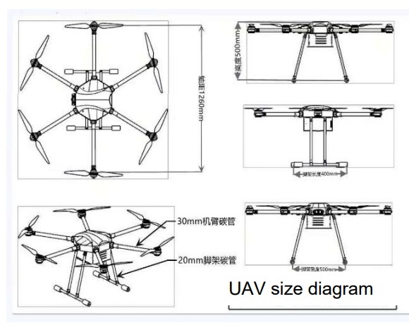 ZW-2512 Hexacopter Unmanned Aerial Vehicle (UAV) - Image 2